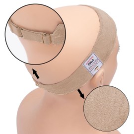 GEX - Banda de agarre para peluca con cierre elástico ajustable, terciopelo flexible, antideslizante, para peluca (beige)