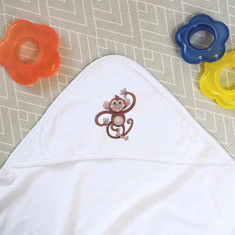 'Cheeky Monkey' Baby Hooded Towel (HT00009019)