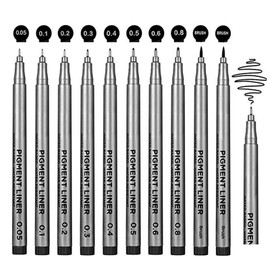 SAYEEC Micro Pen Set,10 Pack Waterproof Fine Line Pen with Colorfast Archival Ink for Artist Illustration Writing Sketching Drawing