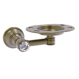 Allied Brass Carolina Crystal Collection Tumbler Toothbrush Holder, Antique Brass