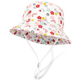 JUPSK Kids Bucket Hat, Unisex Child Summer Protection Hat, Foldable Beach Cap with Adjustable Chin Strap UPF 50+ Outdoor Play