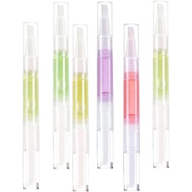 DOITOOL Lápiz de Aceite Nutritivo para Cutículas 6 Piezas Transparente con Punta de Pincel Aceite Revitalizante E Hidratante para Cuidado y Reparación de Uñas Adecuado para Manicura