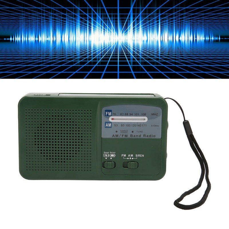 Solar Hand Crank Radio Multifunction Portable Rechargeable Emergency Radio with