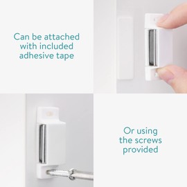 Navaris 4 x Cabinet Magnetic Catch Holding Force 14 kg – Magnetic Closure for Furniture Cabinet Door – Magnetic Catch Door Closer Closure