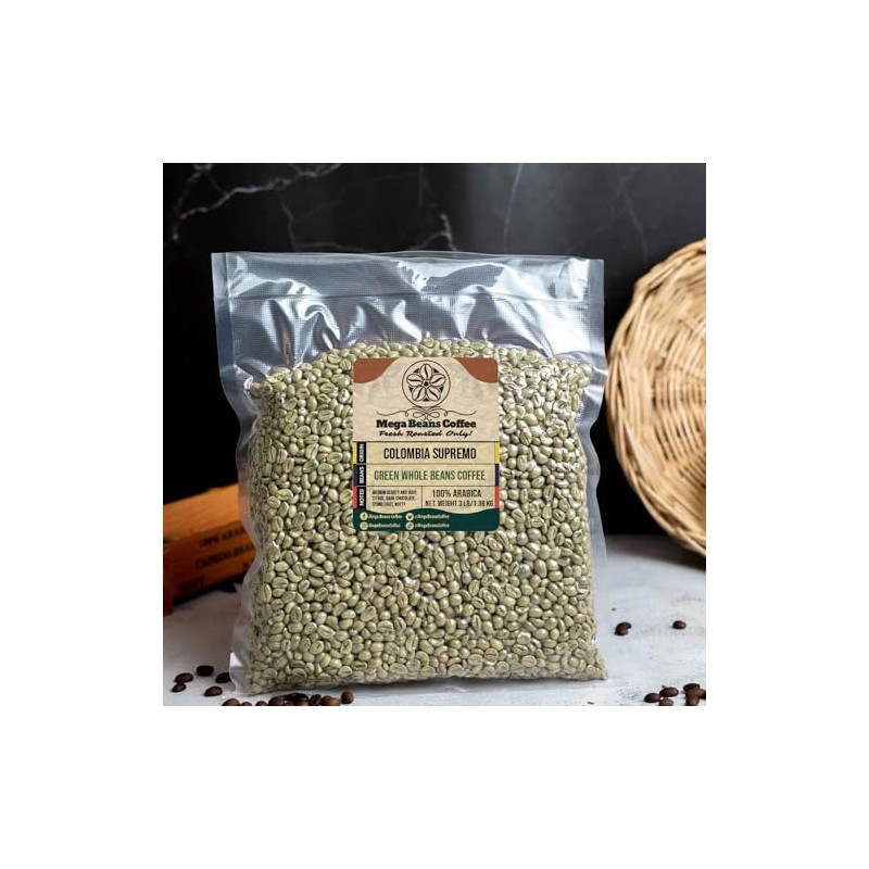 Unroasted Green Coffee Beans, Mega Beans Coffee, Specialty Grade Green