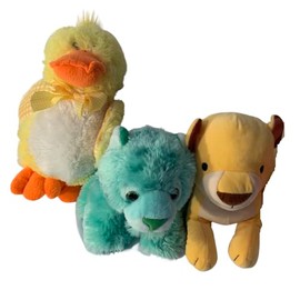 Weighted stuffed animal, duck. tiger or Simba with 2 1/2 lbs, washable plush buddy (green tiger)