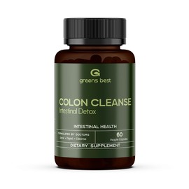 GREEN'S BEST Colon Cleanse Capsules – Advanced Digestive Support & Natural Detox – with Probiotics, Senna, Aloe Ferox & Fiber for Gut Health & Regularity – 60 Veggie Capsules