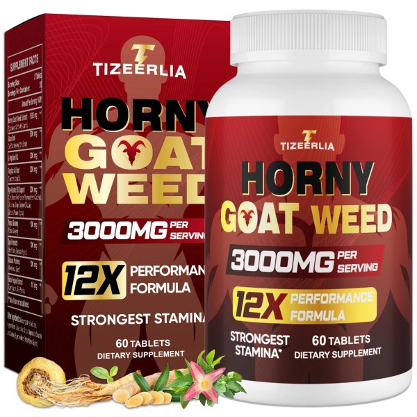 Fubkerm Hornygoatweed for Men 12 in 1 Horny Goat Weed