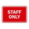 Signs ByLITA Classic Framed Staff Only Sign (Red) - Medium