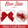 AIMUDI 150 PCs Small Red Bows 1.2'' Satin Bows for