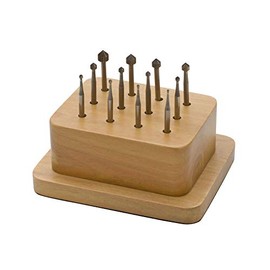 Deluxe Burs, Setting Assortment, 12 Pieces with Stand | BUR-540.05