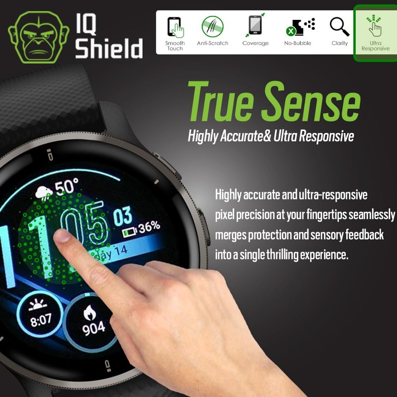 IQShield Screen Protector Compatible with Garmin Venu 2 Plus (6-Pack)