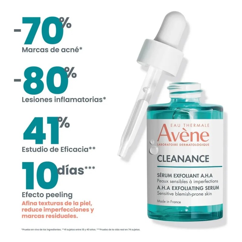 Avene Cleanance Serum Exfoliante Ácido 30ml Con Imperfecciones
