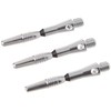 Viper Spinster Aluminum Dart Shaft: Short (SH), Silver, 3 Pack