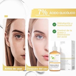 Ácido Glicólico 7% Toning Solución: 240ml Exfolia Rejuvenecimiento Tonificante Para Manchas Y Acné - Tónico de Uso Diario para Una Piel Más Radiante y