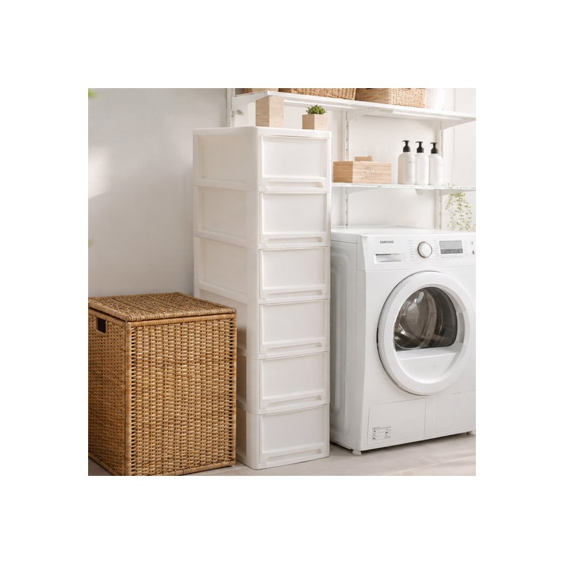 Bono House 36cm 6-Tier Transparent Plastic Drawer Unit Kitchen Storage
