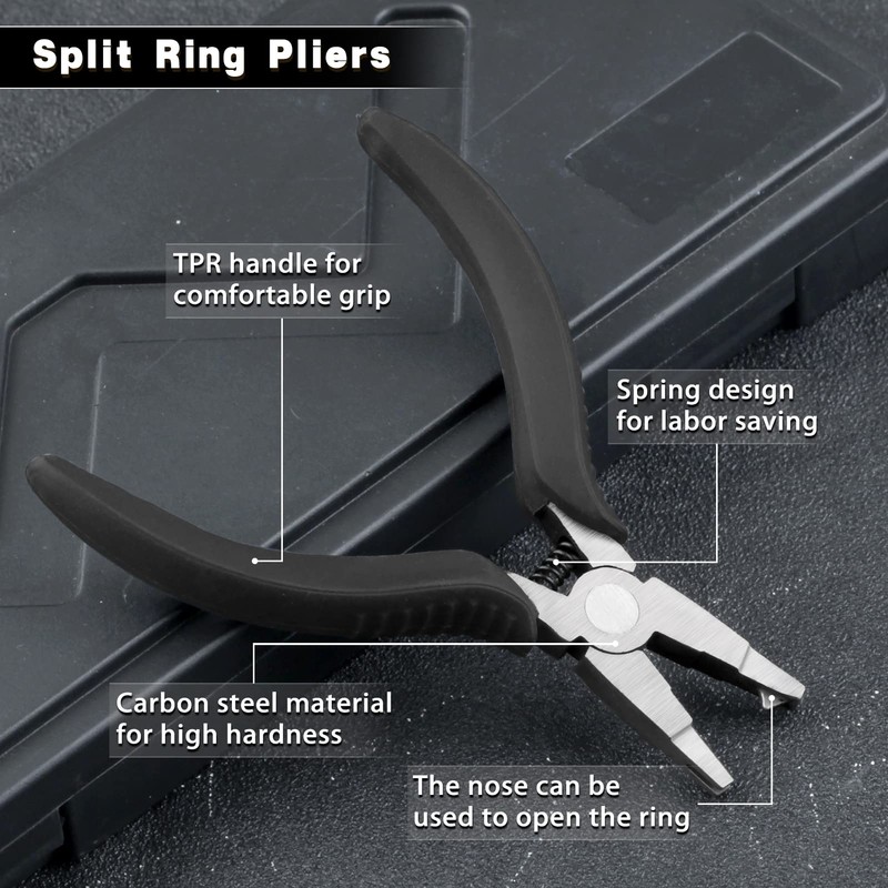 LEONTOOL Mini Split Ring Pliers for Jewelry Making 4 Inches