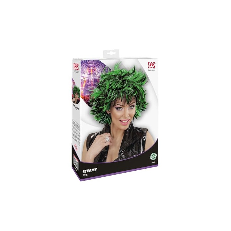Widmann 04416 ? Two Tone Gesträhnte Wig, Short, Green