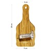 SANELLI AMBROGIO 1741.000 Affettatartufi Olive Wood Serrated Wood Wood Brown