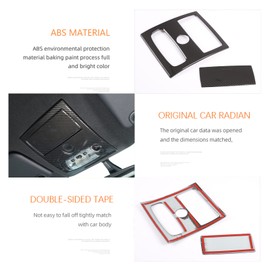 DIYUCAR ABS Plastic Auto Front Rear Reading Light Lamp Cover Trim Frame Sticker For Ford Ranger Wildtrak 2015-2021 Car Accessories (Front Reading Light Cover)