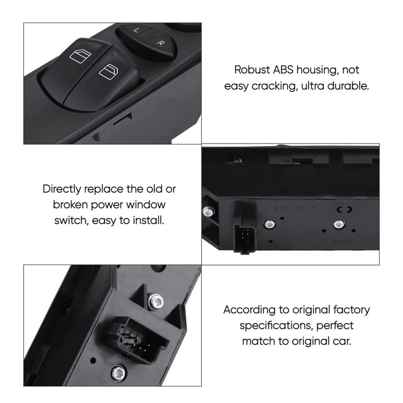 KIMISS Car Window Regulator Switch, ABS Car Window Regulator Power