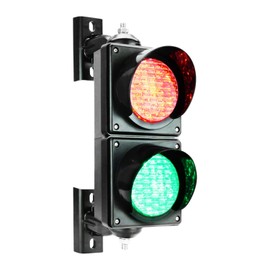 BBMI 100mm(4inch) Traffic Light, DC9-36V Red/Green Stop and Go Signal, PC Housing Waterproof IP65 Industrial Cobweb Lens Indicator Warning.
