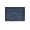 Seajure Navy Croc Embossed Leather Card Holder, navy, Modern