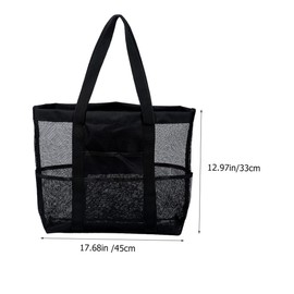 Generic Portable Mesh Beach Bag with Compact Multi Function Travel Organizer for Durable Lightweight Handbag for Women Stylish Practical Design for Easy Storage