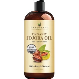 Handcraft Blends Aceite de Jojoba Natural Prensado en Frío 8 onza - 100 Puro y Natural para Piel, Cabello y Antienvejecimiento