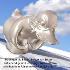 LATRAT Angry Duck Radiator Figure, Angry Duck Car Bonnet Ornament, for Car Decorations and Room Decoration, Frosted Model