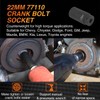 77110 22mm Harmonic Balancer Socket, 1/2" Drive Crank Bolt Socket