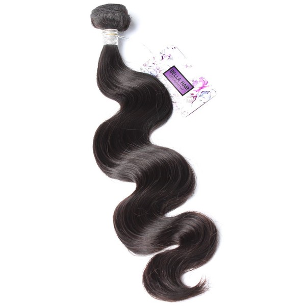 Bella Hair Grade 6A Peruvian Virgin Hair Body Wave 1 Bundle Human Hair Weave 100g Natural Black Color 12inch
