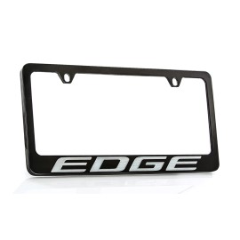 Ford Edge Black Coated Metal License Plate Frame Holder