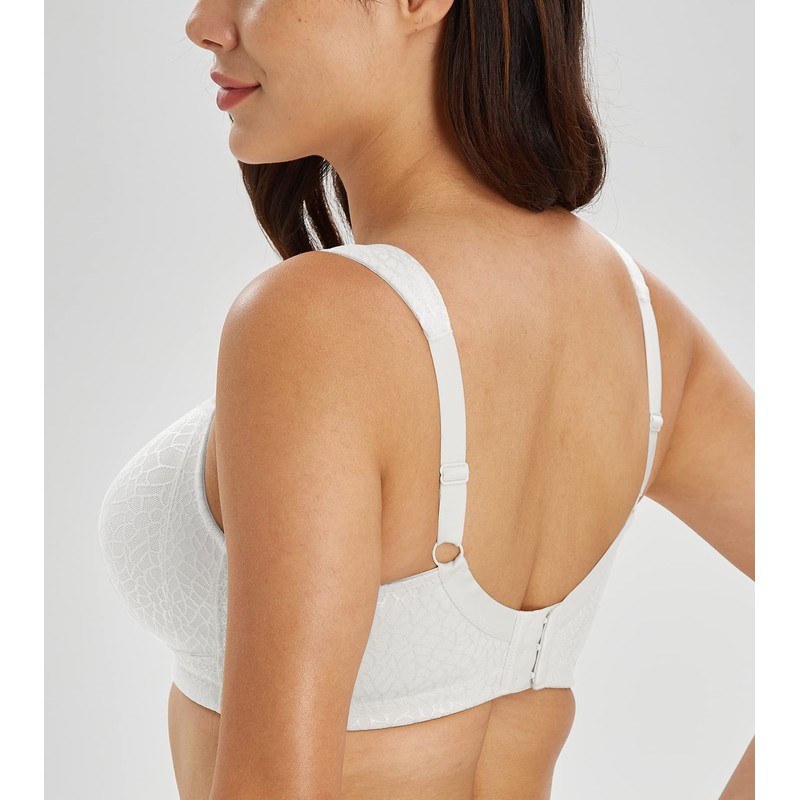 Lemorosy Full Coverage Non Padded Wireless Minimizer Bra Women's Plus