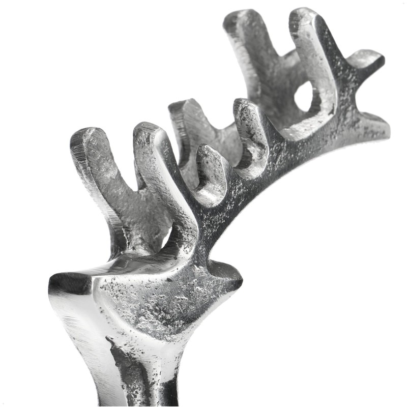 com-four® Reindeer Sculpture Decorative Figure Made of Aluminium - Christmas
