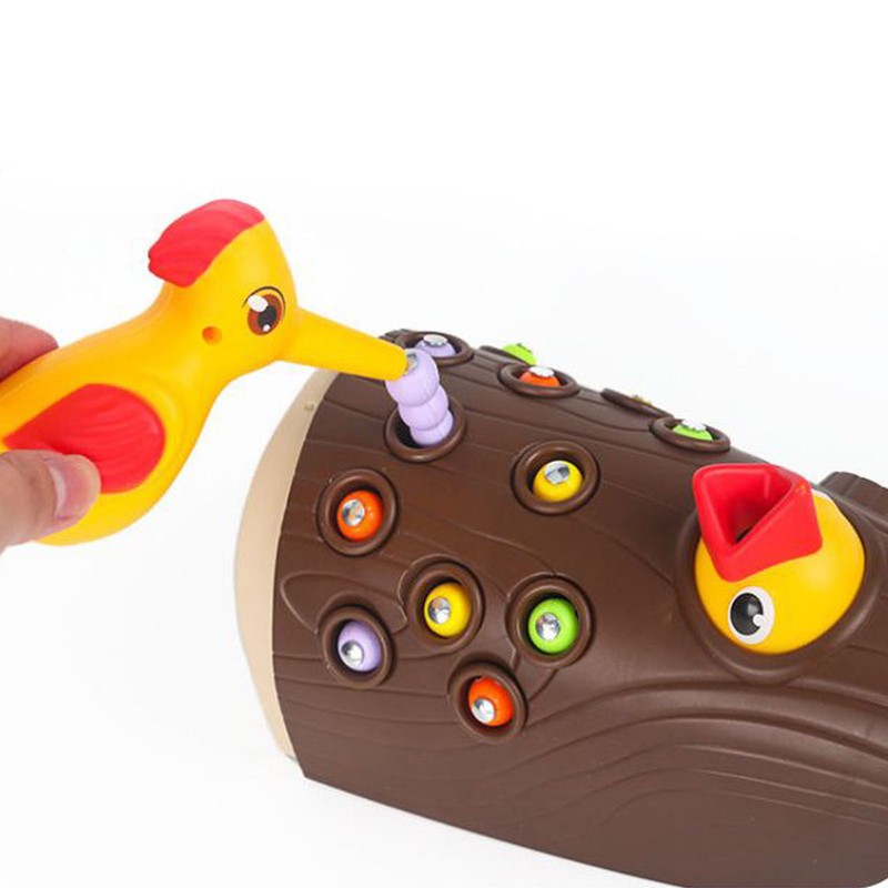 Magnetic Woodpecker Game Improve Coordination Keep Focusing Educational Woodpecker Toy