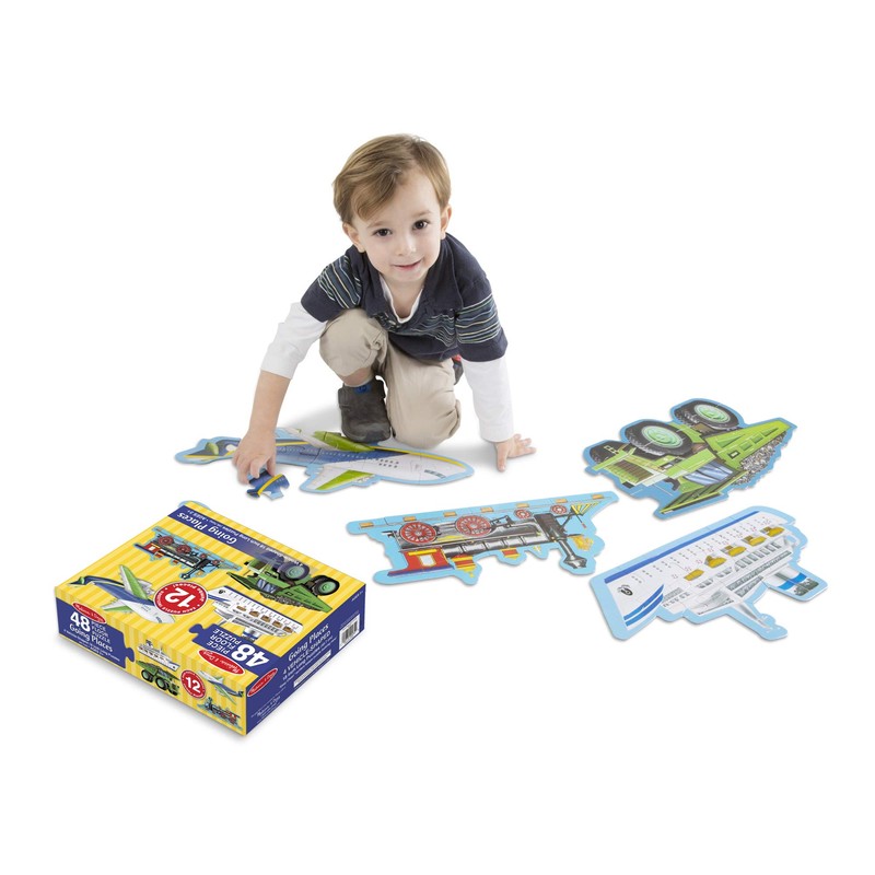 Melissa & Doug Going Places Vehicles Floor Puzzles (4 puzzles,