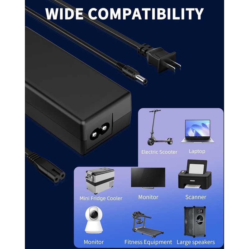 AC/DC Adapter Charger Compatible with Neon Nitro 8 OneWheel Skateboard