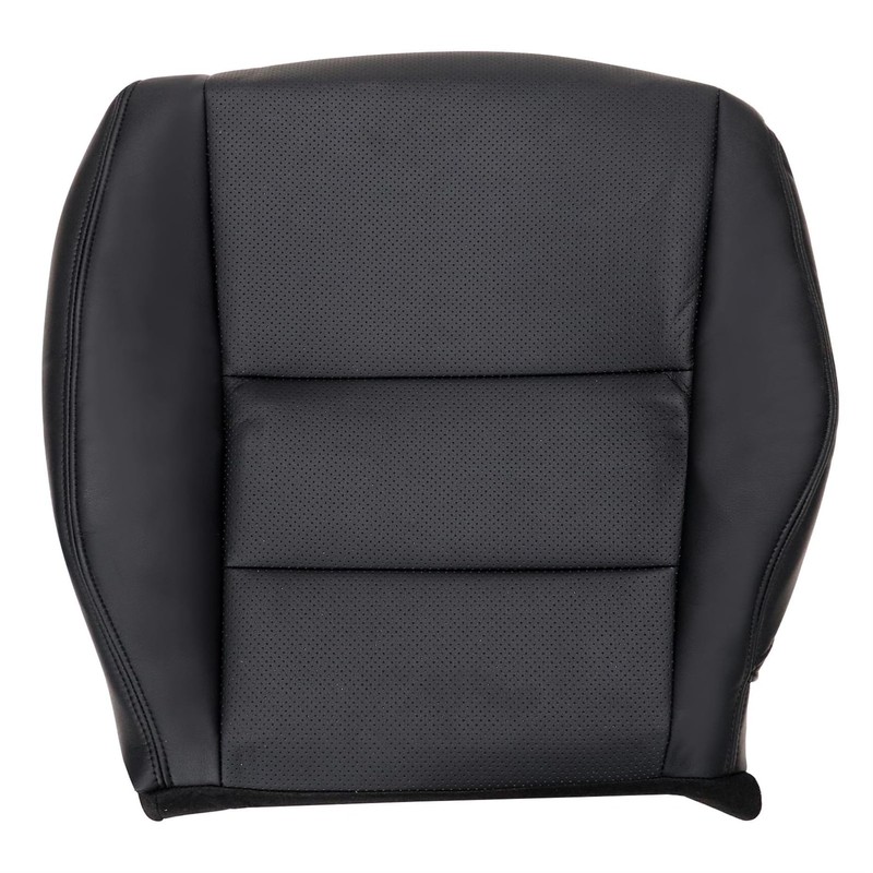 AOUTTUOA Driver Side Bottom Perforated Leather Seat Cover Black Fit