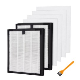 HY4866 True HEPA Air Fil-TER Replacement - MORENTO HY4866 Air Purifier， Pet Dander Version, Part #‎HY4866PT. Include 2 Pack HY4866 Filter + Extra 4 Pre-Filter(White)