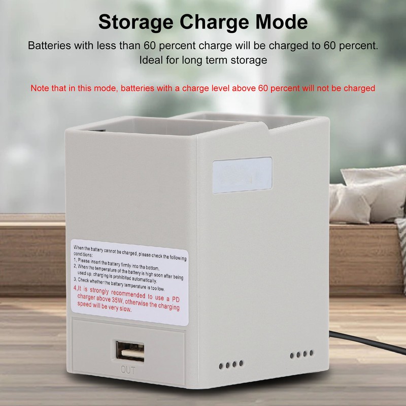 Drone Battery Charging Hub Professional Efficient Dual Slots 2 Way
