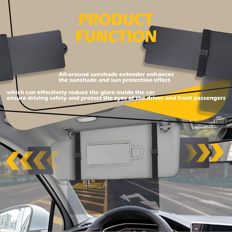 Polarized Sun Visor Extender for Car with PC Lens &
