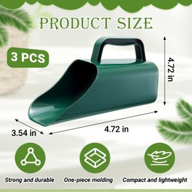 Lanties 3 Pack Plastic Garden Scoop Soil Sifter Cultivation Potting Scoop Garden Tool Bucket Hand Shovel for Digging Up or Transporting Scoops of Soil for Flower, Vegetable, Plants Care