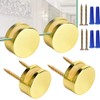 Golden Upgraded 3-5mm Frameless Mirror Mounting Hardware 4 Pack Dual-Screw