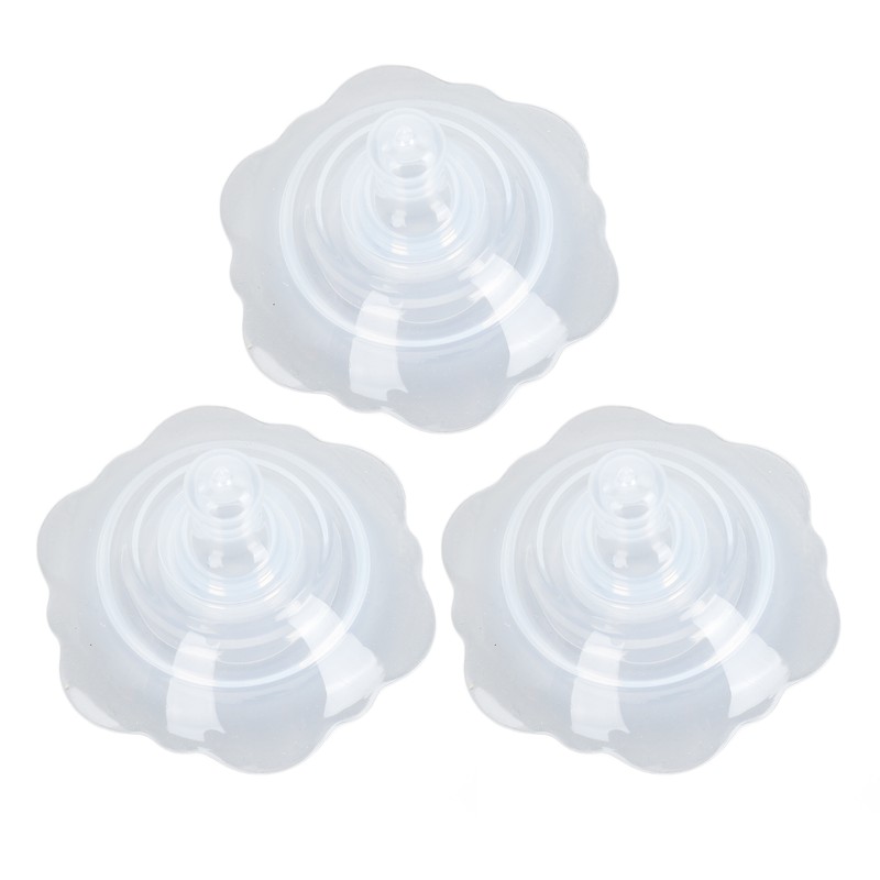 3Pcs Teat Shields 2 Layer Protective Cover for Breastfeeding Nursing