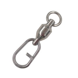 unclesportinfof 25 PCS Fast Link Ball Bearing Fishing Swivel with Oval Split Ring Quickly Change Stainless Steel Swivel Snap (5#-Test 110LB)