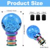 Blueshyhall Glass Crystal Shift Knob Blue Bubble, LED Multicolor Gradient