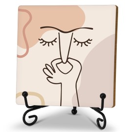 Funny Bathroom Signs Decor, Bathroom Wooden Sign With Stand, Funny Toilet Sign For Bathroom Shelf, Farmhouse Bathroom Quote Sign For Toilet Restroom Washroom Home Decor Gifts, B01