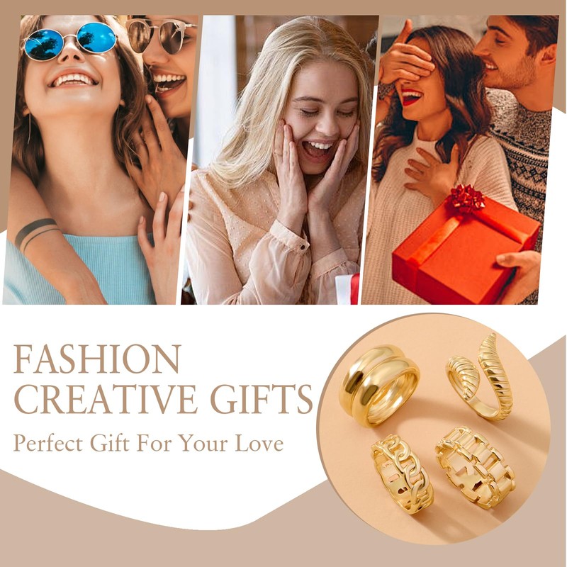 Stack Knuckle Rings Set,8 Pieces Stacking Rings Gold Silver For