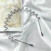 4pack Metal Hair Bands, Unisex Black Wavy Spring Sports Headband